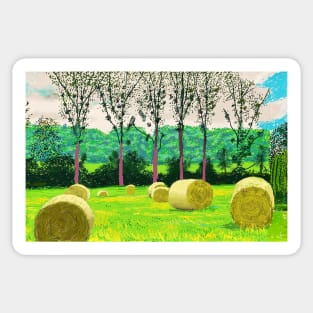 straw painting Sticker